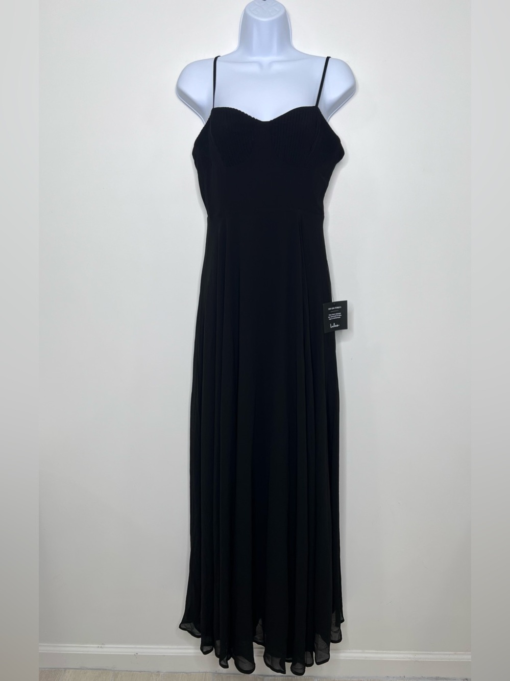 Lulus Cause for Commotion Black Pleated Bustier Maxi Dress - Picture 2 of 6